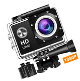 Action Camera, 12MP 1080P 2 Inch LCD Screen, Waterproof Sports Cam 120 Degree