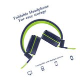Elecder I37 Kids Headphones Children Girls Boys Teens Adults Foldable Adjustable On Ear Headsets 3.5mm Jack Compatible IPad Cellphones Computer MP3/4 Kindle Airplane School Tablet Navy