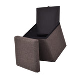 Folding Storage Square Footrest Ottoman