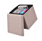 Folding Storage Square Footrest Ottoman