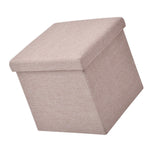 Folding Storage Square Footrest Ottoman