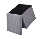 Folding Storage Square Footrest Ottoman