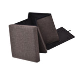Folding Storage Square Footrest Ottoman