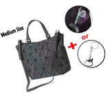 HotOne Geometric Luminous Purses And Handbags Shard Lattice Eco-friendly Leather Holographic Purse(Luminous)