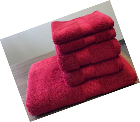 Hotel Style Luxurious Cotton Bath Towel Collection Set - 5 Piece Set