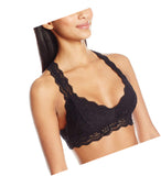 Mae Women's Racerback Lace Bralette (for A-C Cups), Black, Medium