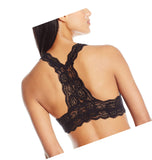 Mae Women's Racerback Lace Bralette (for A-C Cups), Black, Medium