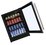 Magic Chef Beverage 23.4 In. 154 (12 Oz.) Can Cooler, Stainless Steel