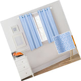 Mainstays Kids Blue Dinosaur Footprint Room Darkening Coordinating Window Curtain