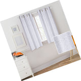 Mainstays Kids Grey And White Dinosaur Fossils Room Darkening Coordinating Window Curtain