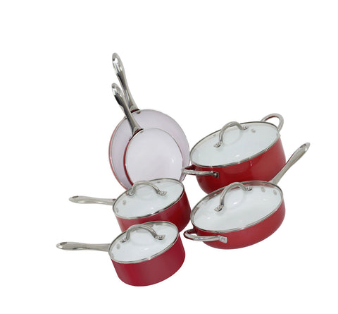 Oneida 10-Piece Aluminum Cookware Set (Various Colors)