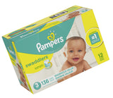 Pampers Swaddlers Diapers Size 3, 136 Count