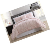 Truly Soft Arrow Pleated Grey Queen Bed In A Bag