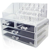 Ikee Design Acrylic Jewelry & Cosmetic/Makeup Storage Display Boxes Set