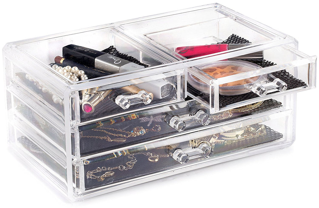 Bathroom Storage Containers Hair Accessories Organizer Clear Plastic  Containers
